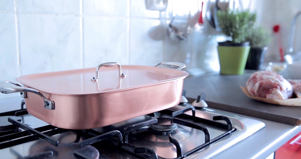 Falk Copper Roasting Pan At Work
